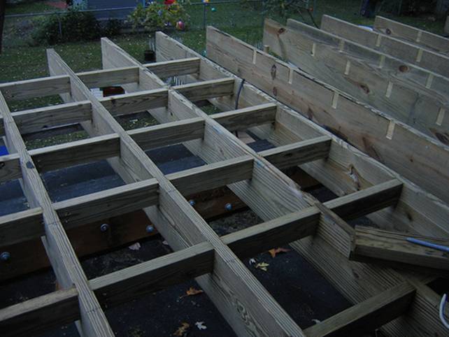 wood deck structure